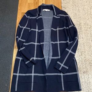 Loft navy Blue open cardigan w/pockets “NEW”